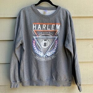 Harlem Underground Harlem Grey Crewneck Sweatshirt New York City Men's Sz Large